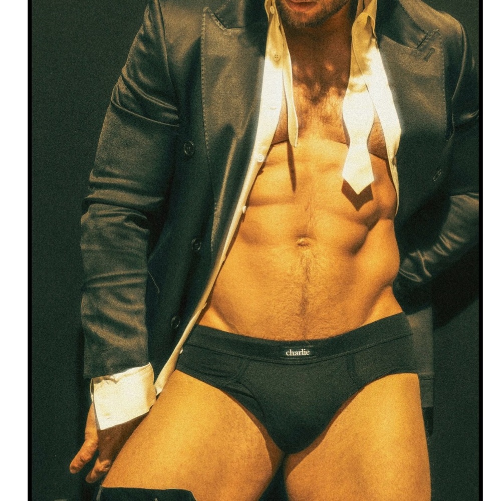 Charlies by MZ Black Cashmere Briefs